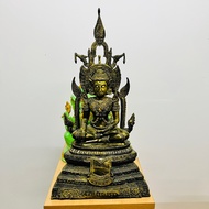 สมเด็จองค์ปฐม9 สมเด็จองค์ปฐม ทรงเครื่องจักรพรรดิ์ หน้าตัก 9 นิ้ว  งานเรซิ่นสีทองเก่า มีเก็บเงินปลายท