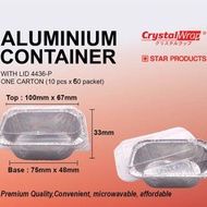 [SO][CARTON] 4436-P 600PCS ALUMINUM TRAY WITH LID
