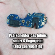 PCB konektor cas infinix smart 6 fingerprint original 