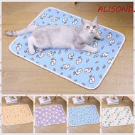ALISONDZ Pet Ice Pad, Non-slip Soft Dog Cooling Mat, Teddy Mattress Latex Cotton Cartoon Summer Cat Sleeping Mat Camping