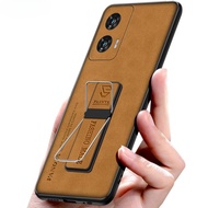For Moto G96 Case Ultra-thin Magnetic Holder Sheepskin Camera Protection Shock Absorption for Motoro