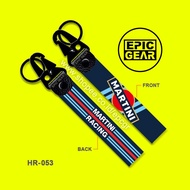 GANTUNGAN HIGH QUALITY KEYCHAIN MARTINI RACING TEAM PREMIUM KEYCHAIN CAR MOTORCYCLE REMOTE KEY TAG L