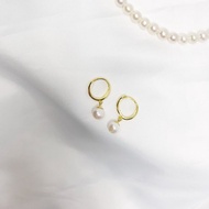 C字巴洛克珍珠耳環