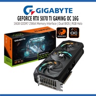 GIGABYTE GEFORCE RTX 5070 TI GAMING OC 16G GDDR7 256BIT GRAPHICS CARD VGA RGB HALO / DUAL BIOS - GV-