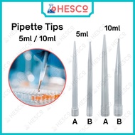 Pipette Tips Petua Pipet 5mL/10mL – 100pcs, Autoclavable Clear Disposable Micropipette Tips Pipette 