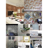 BATU 2D WALLPAPER Self Adhesive PVC Sticker WATER PROOF BRICKhousehold items