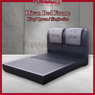 Furnimall Fabric Bed Frame Single Bed Queen Bed King Bed Single/Queen/King Size Divan Bed Katil Kayu