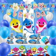 BABY SHARK FAMILY FOIL BALLOON BIRTHDAY THEME PARTY NEEDS