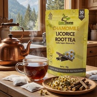 RAW TISASE Chamomile Flower Tea Plus Licorice Root | Chamomile Licorice Root Tea | Chamomile Licoric