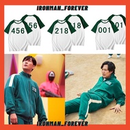 REXMO -  Squid Game Korean T-Shirt 456 001 067 Clothes Halloween Cosplay Costume Baju Netflix [Ready