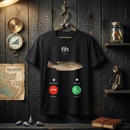 "Fih Calling" Meme T-Shirt | Pure Cotton Funny Fishing Graphic Tee Gag Gift