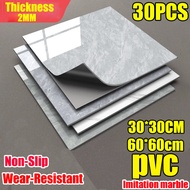 30X30/60X60cm Marble Vinyl Flooring Tiles 30PCS Waterproof PVC Floor Sticker Self Adhesive Lantai Pe