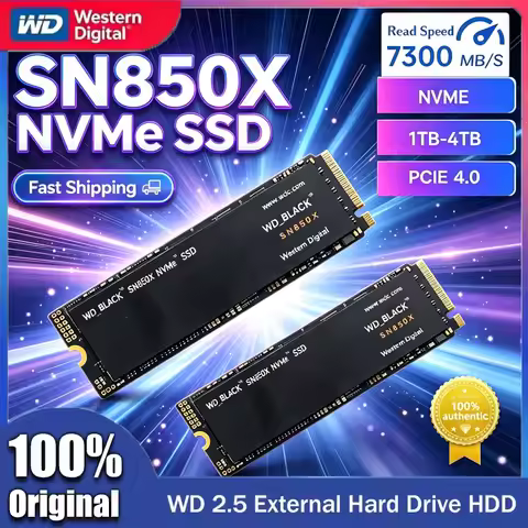 WD BLACK SN850X M.2 2280 PCIe Gen4 NVMe High-Performance Gaming SSD, 1TB/2TB/4TB Storage for Laptop 