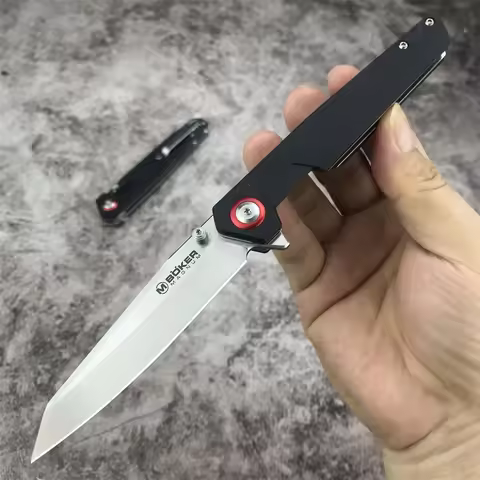 High quality RU Stock Boker Outdoor Folding Knife 440B Tanto Blade G10 Handle Multi-functional Tool 