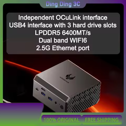 AooStar GT68 Ryzen 7PRO 6850H Mini PC DDR5 16G 512G PCIE 4.0 Wifi6 Gaming Ouclink External Graphics 