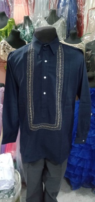 Long sleeves barong(navy blue)