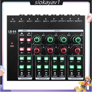 GAX-LQ04 High Quality Sound Card Mixer Recording Interface +Dj Studio Mixer Audio US Plug Black 1 PCS