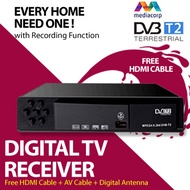 ZEN DVB T2 Digital TV Box with Recording Function // Free HDMI Cable + AV Cable + Digital Antenna