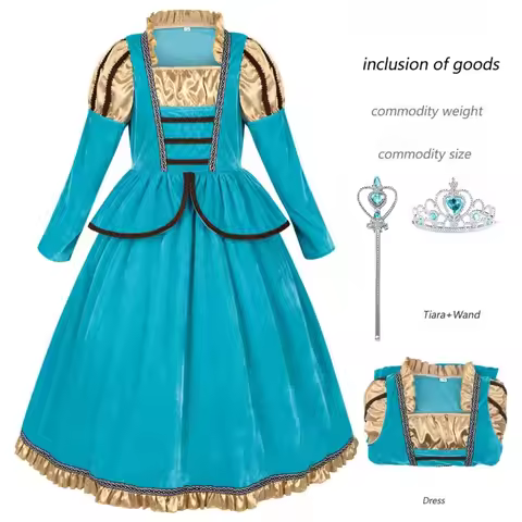 Medieval Cosplay Scottish Princess Enfant Dress Birthday Party Chica Disguise Roleplay Halloween Cos