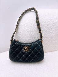 尖沙咀門市💖近新 Chanel 23k hobo 黑金皮穿鏈