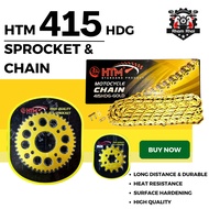 415HDG-96L HTM EX5 DREAM WAVE100 EX5 CLASS C70 GBO 415 SPROCKET SET GOLD CHAIN YTZ5S YTZ5 YB4 YB5L