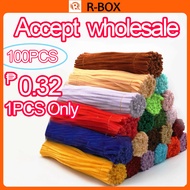 100Pcs DIY Multicolour Fuzzy Wire Bouquet Material Twisted Stick Craft Flower Children Handmade Toy 