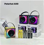 NEW ARRIVAL PORTABLE SPEAKER WITH 2 MIC & TRANSPARENT DISPLAY MODEL A99 PRO