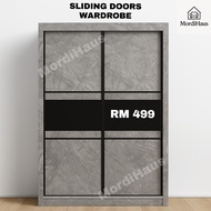 (Siap Pasang) 3.5x6 wardrobe / 3.5ft x 6ft Sliding Door Wardrobe / Wardrobe Murah / 4x6 Wardrobe / A