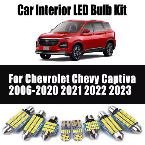 Canbus Vehicle LED Interior Map Dome Trunk License Plate Light Kit For Chevrolet Chevy Captiva 2006-