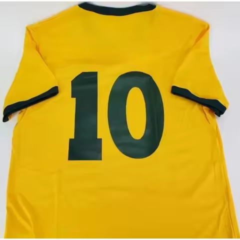 10 Football Jersey - Yellow and Green Decorated with Legendary Football ICONS, Tribute Shirt, Fan Br