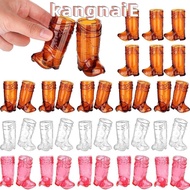KANGNAI 10Pcs Western Cowboy Glasses, 1 Oz Plastic Mini Cowboy Boot Glasses,  Transparent Shot Glass
