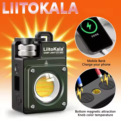LiitoKala New Keychain Light 120-3500LM Rechargeable Flashlight Multifunctional Portable 3000mAh Bat