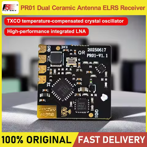 transmitter 【clearance】FlySky PR01 Dual Ceramic Antenna ELRS Receiver Support all ELRS protocol and 