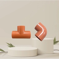 ORANGE PVC FITTINGS ELBOW TEE PIPE