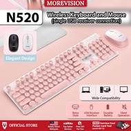 Wireless XinMeng N520 Keyboard and Mouse Set USB Receiver for Laptop Computer PC Gaming
