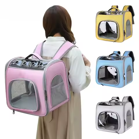 Pet Cat Carrier Bag Outdoor Travel Backpack for Cats Small Dogs Breathable Cat Carrying Bag Suitable