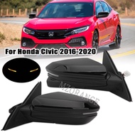 Heated Rearview Mirror Assembly Accessories For Honda Civiv 2016 - 2020 8 PINS Turn Signal Electric