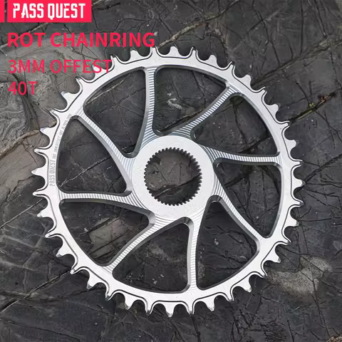 Silver 3mm Offset For Rotor VEGAST ALDHU CRANKS Mountain Bike Direct Mount Chainrings 36T 38T 40T 42