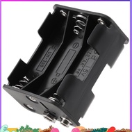 Double Side Spring 6 x 1.5 V AA Battery Holder Case Box Black