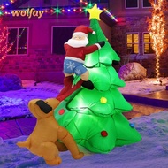 YOLANDA Christmas Inflatable Dolls,  LED Light Inflatable Tree Lights,  Gifts DIY 1.8M/6FT Inflatabl