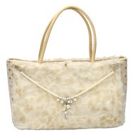 Samantha Thavasa 手提包，飾有皮草和珍珠
Samantha Thavasa米色 [二手]