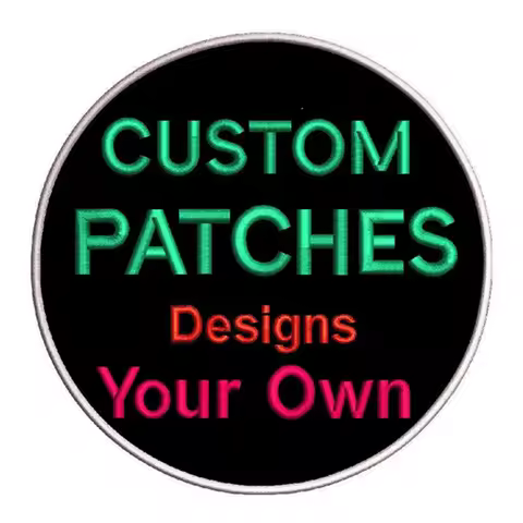 Custom Embroidery Patch Iron On Patches Logo Team Group Personalized DIY Fusible Patch Hook & Loop P