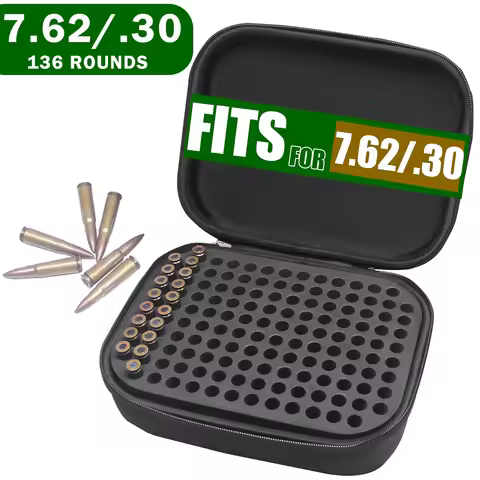 Hunting Tactical Ammo Box 7.62mm Shell Holder Bullet Case 136 Rounds Ammunition Container Rifle Cart