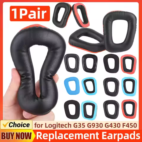 1 Pair Replacement Ear Pads Cushions Protein Leather/Mesh Fabric Ear Cushion Headphone Earpads for L