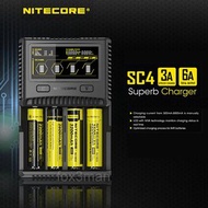 NITECORE SC4 高速智能電池充電器 18650/Li-ion/IMR 最大總充電電流可達6A