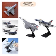 [LOVIVER] 1:100 F-16 Fighter Plane Diescast Alloy Fighter Plane Model with Stand