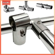 PLLEWY 1Pc 25mm Furniture Hardware Stainless Steel Tube Connector Pipe Joint Rod Support Clothes Display Rack