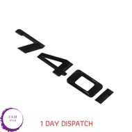 740i LETTERING REAR BOOT LID TRUNK BADGE EMBLEM FOR BMW 7 SERIES, GLOSS BLACK