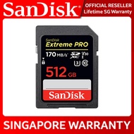 SanDisk Extreme PRO SD Card 4K U3 V30 UHS-I C10 128GB 256GB 512GB DXXD SANDISK.SG