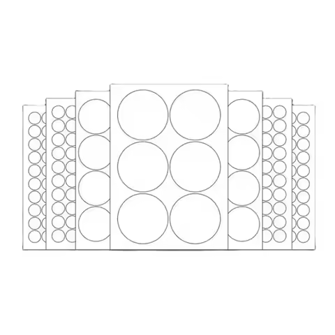 10sheets A4 white paper Round sticker label,printable kraft self adhesive labels A4,a4 Round kraft s